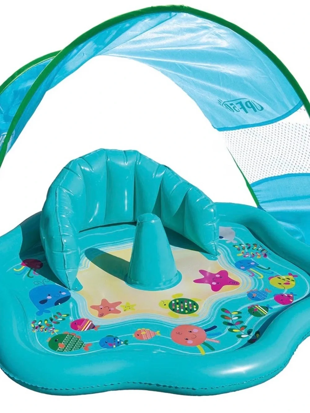 SwimSchool Stack N’ Play Baby Splash Mat w/ UPF 50+ Canopy NEW